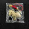 Chaveiro Little Pony Ouro Puro 999 Desenho Animado Atacado Pingente de Chave Decoração de Mesa de Escritório Temporada de Formatura Exposição de Barraca