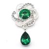 Accesorios de joyería DIY populares de Europa y América, placa de flores, hebilla de diamante de aleación, broche colgante de gota de agua dorada, material para accesorios para el cabello