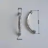 Tailandia Chiang Mai Tubo Curvo de Plata Hecho a Mano Tubo Delgado Liso Tubo Pequeño Tallado Pulsera Collar Joyería de Plata DIY Accesorios