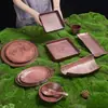 Louças criativas estilo selvagem, pratos especiais para restaurantes de hot pot de sopa ácida selvagem, pratos para carnes cortadas na hora, pratos comerciais para acompanhamentos