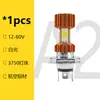 Farol de motocicleta para veículo elétrico de 3 lados, LED super brilhante, design de garra dupla, garra tripla, feixe alto e baixo integrado, para triciclos, luz H4 embutida