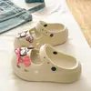 Sandalias de Verano para Mujer Ligeras y Cómodas de EVA con Punta de Gato y Aumento de Altura, Versátiles y Transpirables para Uso al Aire Libre