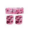 Deportes Camuflaje Cuadrado Jacquard Muñequera Diadema traje Correr Aire Libre Baloncesto Sudor Muñeca Muñequera Sudor Absorbente Diadema