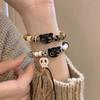 Pulsera de Cuerda Tejida de Gato Calavera para Hombres y Mujeres Diseño de Nicho Dulce y Genial Estilo Chino Pulsera de Color con Borla