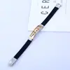 Joyería de Acero Inoxidable al por Mayor Pulsera para Hombre de Acero de Titanio Estilo Coreano Moda Pulsera de Cuero Personalizada Pulsera Sencilla de Moda