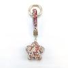 Arcilla Incrustada con Estrella de Cristal de Diamante Llavero Colgante Anillo de Llaves de Coche Gema Accesorios para Bolsa de Mujer Venta al por Mayor Regalo de Vacaciones
