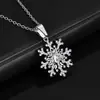 Avatar Hip-Hop Europeo y Americano Colgante Copo de Nieve Joyería Navideña Collar de Zirconia Accesorios de Otoño e Invierno Joyería de Alta Gama para Mujer