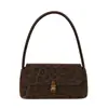 Bolso de Hombro Retro de Nicho para Mujer 2025 Nuevo Bolso de Hombro con Estampado de Leopardo Moderno Bolso Baguette Portátil Mate