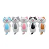 5 Llaveros de Figuritas Lindas Estilo Coreano con Hebillas de Montañismo y Dijes para Bolsos con Gatos Dormidos y Babeando Mientras Están Acostados