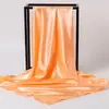 Bufanda Cuadrada Grande Bufanda Monocromática de Primavera y Otoño Bufanda de Satén Bufanda de Estilo Coreano para Mujer Combinable para Todo Bufanda Decorativa de Arte Profesional Bufanda de Estilo Coreano