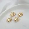 Fio de Ouro 14K Preenchido Preserva Cor Furo para Fio Pingente Gravata Borboleta Estéreo Acessório de Fio Artesanal DIY Material