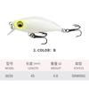 Isca Luya Micro-Objeto Xiaomi Nuo Mini Minnow Afundamento Lento 4.8G/45Mm Isca Boca de Cavalo para Riacho de Água Doce 9039