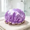 Gorro de Ducha Impermeable Grueso de Doble Capa para Uso Doméstico para Mujeres, Gorro para Baño y Lavado de Cabello, Cubierta a Prueba de Polvo y Humo de Cocina