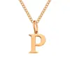 Nuevo Collar de Acero Inoxidable de 26 Letras de Amazon, Cadena para Clavícula Moderna y Versátil, Collar para Pareja con Apellido en Stock