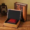 Caixa de Armazenamento Retro em Forma de Livro Artificial Decoração de Mesa Multifuncional Adereços de Fotografia Artesanato