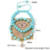 Pulsera de la Suerte Piedra Natural Cuentas Doradas Pulsera de Energía Yoga Negro Brillante Ojo del Diablo Pulsera Lote
