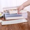 Caja Crisper para Fideos Japoneses de Cocina con Tapa Caja de Almacenamiento de Plástico para Fideos Caja de Almacenamiento Caja Clasificadora de Cocina para Fideos
