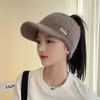 Nuevo Gorro de Punto sin Ala para Mujer Otoño e Invierno con Forro de Felpa, Engrosado para Calidez, Adecuado para Deportes al Aire Libre, Gorro de Punto de Ala Ancha