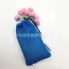 Bolsa de Malla Protectora para Auriculares de Teléfono Móvil, Bolsa de Malla de Nylon Azul con Cordón, Bolsa de Malla de Poliéster