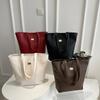 Bolso de mano de gran capacidad para mujer, bolso de hombro portátil, bolso informal sencillo con estampado de piedras, bolso elegante y a la moda.