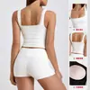 Top sin mangas con escote ribeteado de encaje para mujer, Ropa exterior sexy para correr, fitness, Pilates de secado rápido