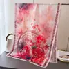 Bufanda de Seda Estampada Fenghuayun con Flores Cortadas Primavera y Verano Bufanda Larga Grande Chal de Viaje de Alta Gama Protección Solar Bufanda para Mujer Pañuelo para la Cabeza