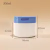 Frasco Doble Capa de PP para Crema Facial y Contorno de Ojos 50/100/200/300ml Frasco para Mascarilla de Barro Limpiador Frasco Dispensador para Crema Limpiadora de Maquillaje Mate