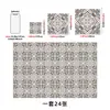 Pegatinas de azulejo autoadhesivas de PVC con mandala gris verdoso para cocina/baño, impermeables y resistentes al aceite, para renovación de paredes, exclusivamente para ventas transfronterizas
