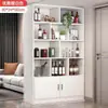 Gabinete de Vino de Tablero Ecológico de Madera Maciza Contra la Pared, Vitrina para Sala de Estar, Nuevo Estilo Chino 2026 Estante de Vino para el Hogar Armario de Almacenamiento