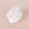 Electrochapado concha de perla abierta gota de pegamento crema funda para teléfono caja de papelería accesorios para el cabello llavero accesorios diy