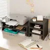 Suporte para impressora, copiadora de mesa ajustável em altura, caixa de suporte elevada para armazenamento e organização de documentos de escritório, papel A4