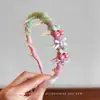 Diadema de flor con lazo para niños para arreglar flecos y cabello suelto, pinza para el cabello de corona alta para niñas, diadema que no aprieta la cabeza para niñas pequeñas