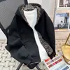 Sudadera con capucha de retazos con estampado de leopardo de alta gama para hombre y mujer, cárdigan con cremallera negro de corte holgado para primavera/otoño con un diseño único