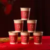Platos y Vajilla de Papel Desechables para Fiesta de Inauguración, Juego Completo de Suministros para Banquetes de Inauguración, Juego de Cuenco y Palillos para la Alegría de Mudarse a un Nuevo Hogar