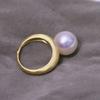 Accesorios DIY Anillo de Perla Esmerilada Plata de Ley S925 Seiko Anillo de Escudo Vacío Sentido Avanzado Anillo Apertura de Anillo 10-12