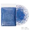 Brillantina de uñas, purpurina ultrafina, polvo de purpurina, polvo de lentejuelas + 1 mm de pegamento para esmalte de uñas de traje azul, joyería transfronteriza