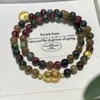 Pulsera Circular Sencilla de Turmalina Colorida para Mujer con Perlas de Cristal para Atraer Riqueza y Prosperidad Color Caramelo Arcoíris Auténtico
