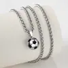 Colgante de Fútbol Hip-Hop Transfronterizo Europeo y Americano Joyería Deportiva Copa del Mundo Collar para Hombre