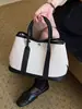Bolsa de Lona de Alta Qualidade para Mulheres, Bolsa Transversal, Novo Estilo, Grande Capacidade, Bolsa de Mão Color Block, Versátil, Estilosa, Bolsa Tote de Ombro Único