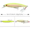 Señuelo Minnow de Hundimiento Lento 9cm/6.8g Anzuelo Triple con Pluma Señuelo Biónico 10 Colores Plástico Señuelo Duro Venta al por Mayor Transfronterizo