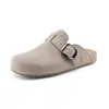Zapatos Birkenstock Planos de Punta Cerrada sin Talón para Mujer, Nuevo Estilo Retro Slip-On para Primavera y Otoño 2026