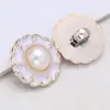 Botones Plásticos Electroplateados al por Mayor para Abrigos de Peluche y Camisas de Mujer, Botones Redondos de Perla Diamantada de Alta Gama Estilo Pequeño Fragancia