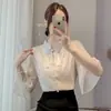 Camisa Feminina de Manga Curta Estilo Chinês Leve Estilo Nacional Tamanho Grande Nova Verão 2025 Slimming Look Cobertura da Barriga Chiffon Lindo Top