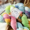 Fio de Lã Tingido à Mão DIY Cor Gradiente Tingimento Seccional Espessura Média Tricotado à Mão DIY Suéter Cachecol Pacote de Material Bola de Lã
