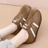 Zapatos de Entrenamiento Alemanes de Terciopelo Plus para Mujer 2026 Invierno Nuevo Estilo Zapatos de Tela Old Beijing Suela Suave Cómoda Casual Retro Versátil Zapatos de Algodón para Mujer