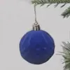 Bolas de Natal flocadas transfronteiriças, enfeites de Natal vermelhos para pendurar, decorações de árvore de Natal em formato de abóbora de plástico atacado