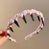 Diadema Retorcida Estilo Coreano para Niñas, Diadema de Lujo Ligero y de Alta Gama, Pinza Antideslizante para el Cabello de la Parte Superior Alta del Cráneo, Accesorios para el Cabello para Lavarse la Cara