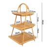 Prato de Frutas Multicamadas Tipo Rattan Estilo Nórdico Chá da Tarde Doméstico Sala de Estar Prato para Doces e Lanches para Cozinhar Chá e Dim Pot