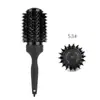Suministro Directo de Fábrica Peine de Tubo de Aluminio Negro para Dama Flor de Pera Caliente Hebilla Interna Soplado Estilo Lacio Peine Hogareño Cerdas Peine de Rulo para Cabello Carrete Peine