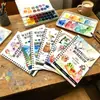 Livro de Prática de Pintura em Aquarela Mais Vendido no Exterior para Iniciantes, Livro de Colorir Floral Exquisito Feito de Algodão Puro
